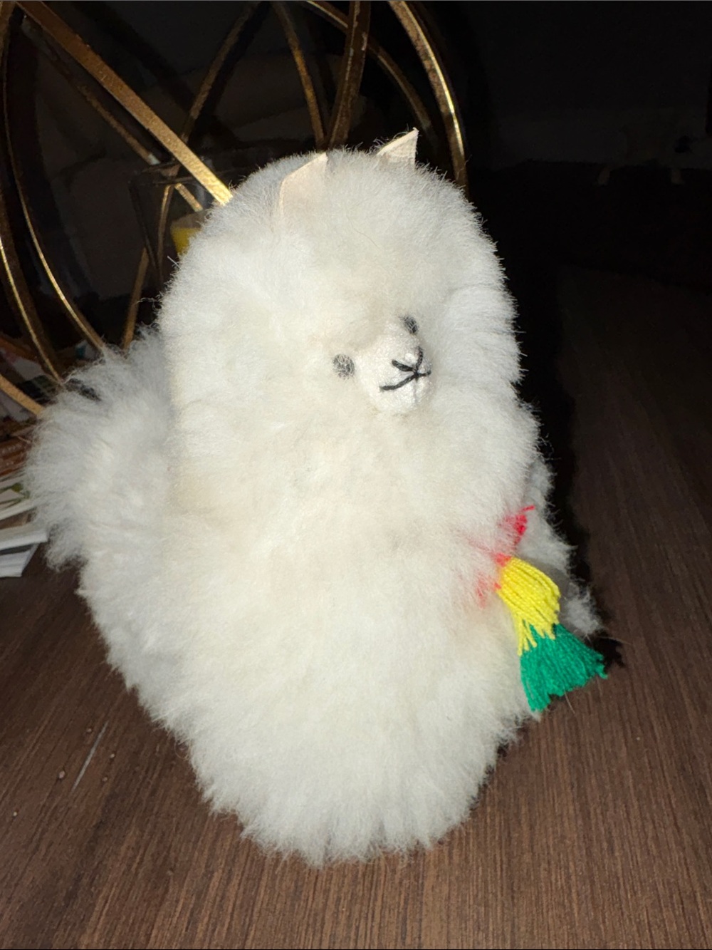 Plush Alpaca with Colorful Tassel